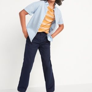 NWT Old Navy Straight Built-In Flex Uniform Pants for Boys size 12 Navy Blue